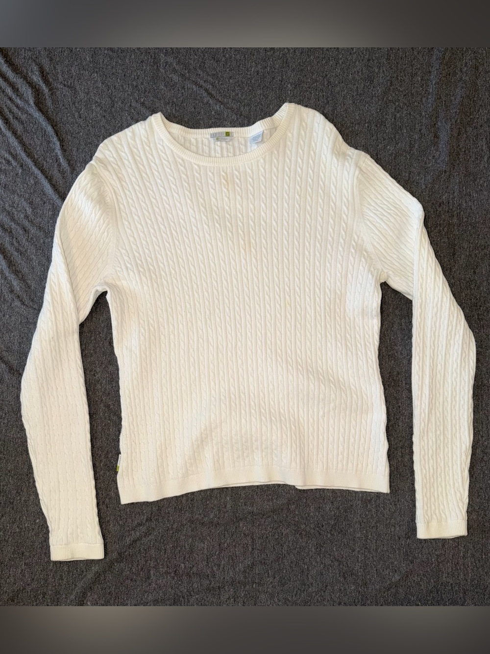 Izod Cream Cable Crewneck Sweater
